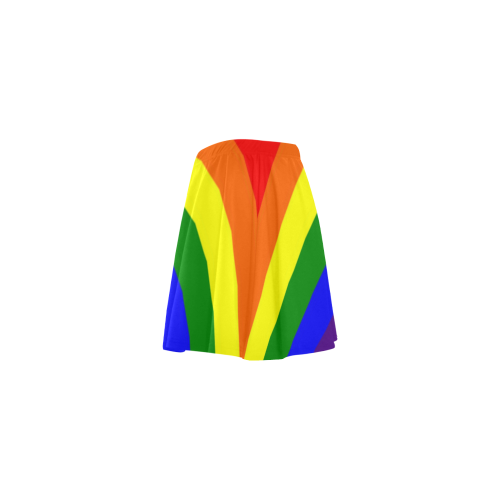 Rainbow Flag (Gay Pride - LGBTQIA+) Mini Skating Skirt (Model D36)