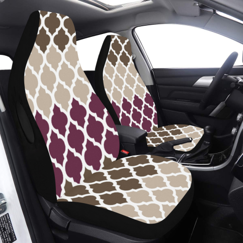stripe lace pattern Car Seat Cover Airbag Compatible (Set of 2)
