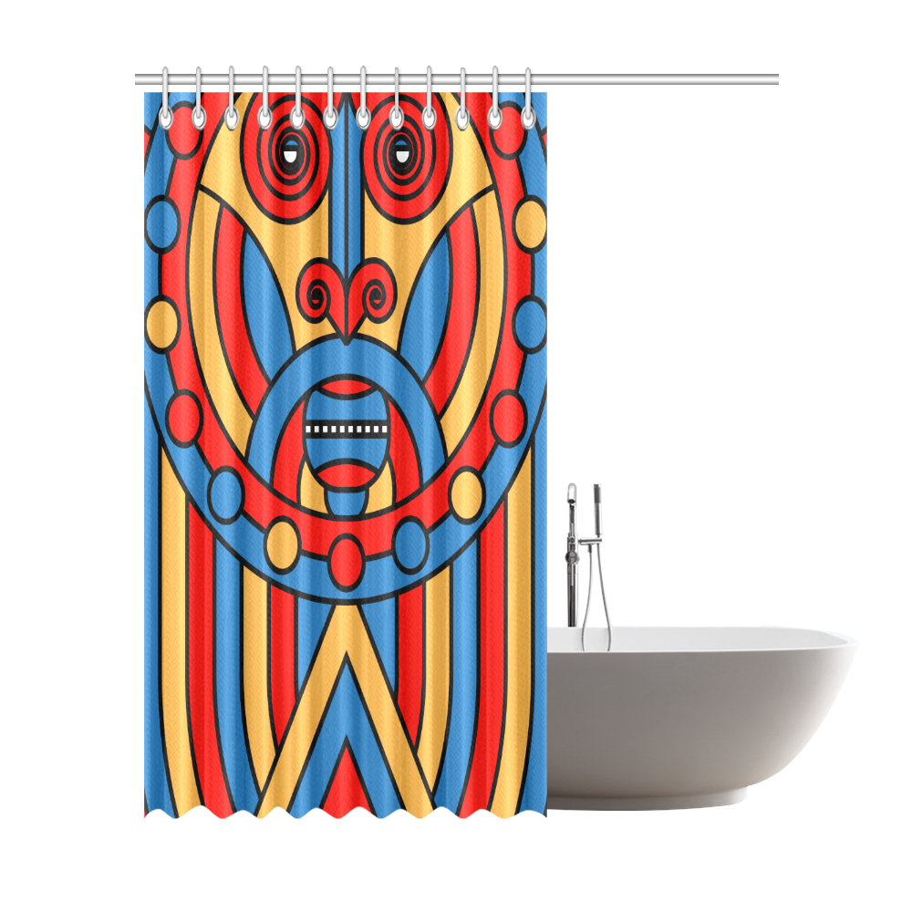 Aztec Maasai Lion Tribal Shower Curtain 72"x84"