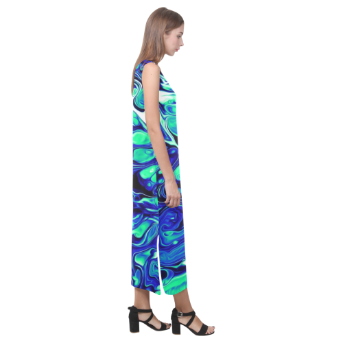 bluegreen2 Phaedra Sleeveless Open Fork Long Dress (Model D08)
