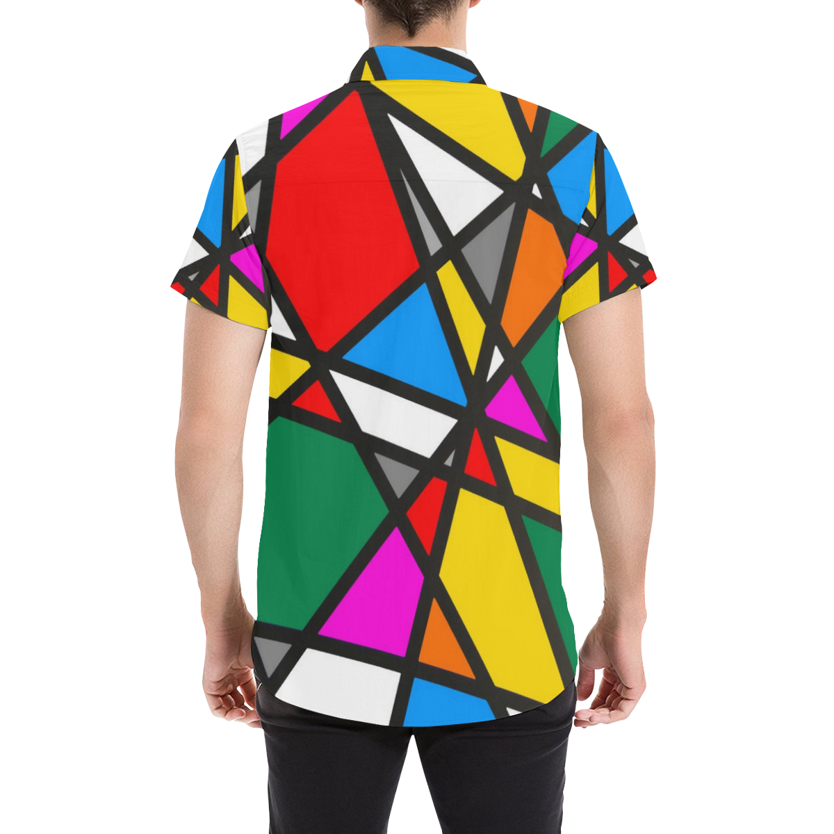 Popart Pattern by Nico Bielow Men's All Over Print Short Sleeve Shirt (Model T53)