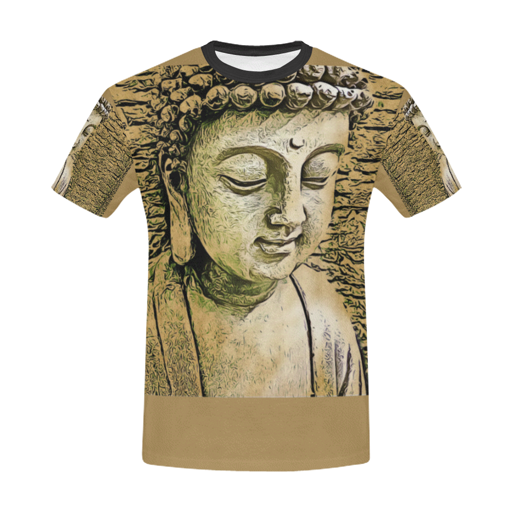 Buddha All Over Print T-Shirt for Men/Large Size (USA Size) Model T40)