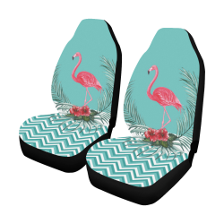 Retro Flamingo Chevron Car Seat Covers (Set of 2)