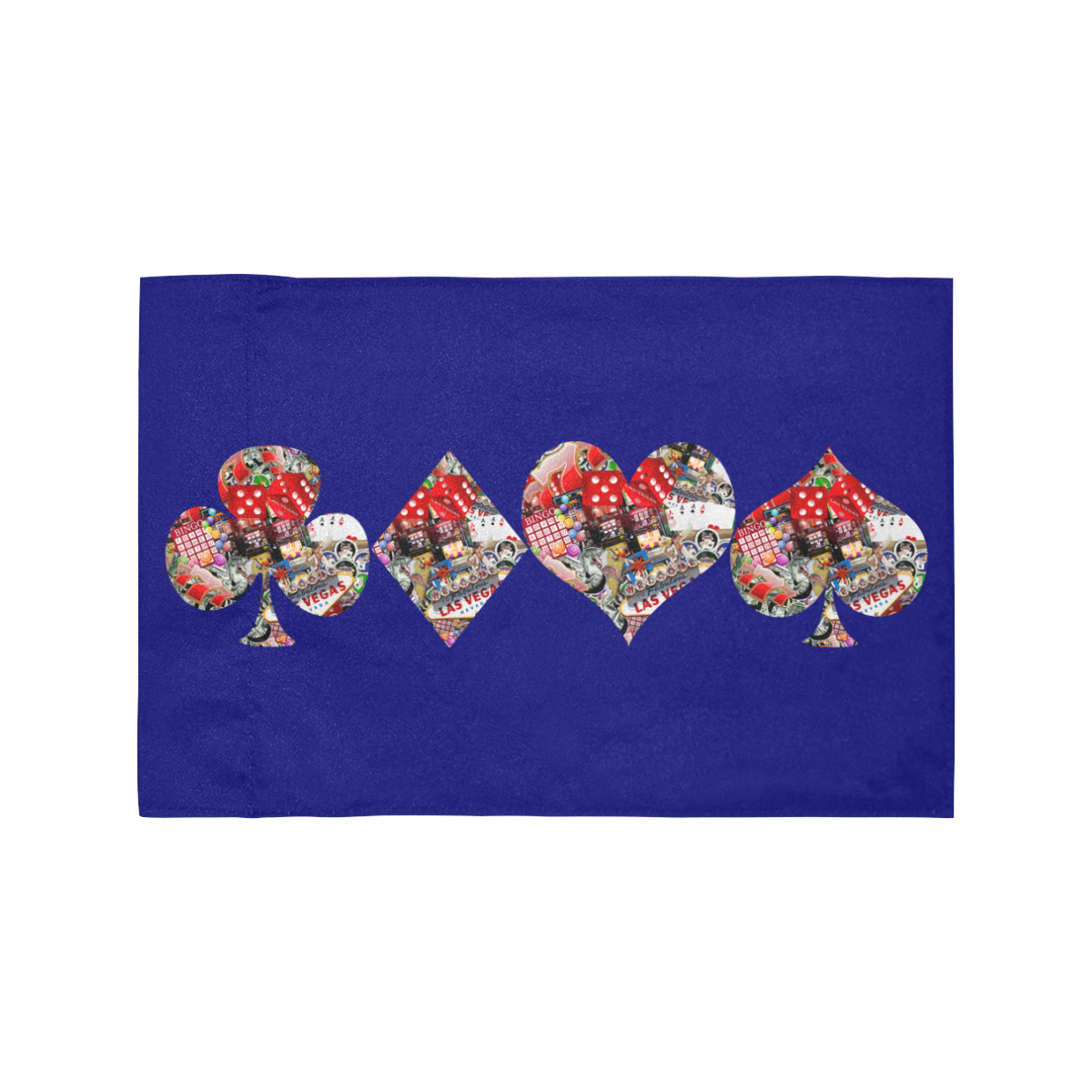 Las Vegas Playing Card Shapes / Blue Motorcycle Flag (Twin Sides)