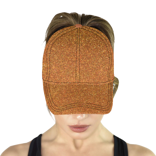 Sparkly Gold Glitter All Over Print Dad Cap C (7-Pieces Customization)