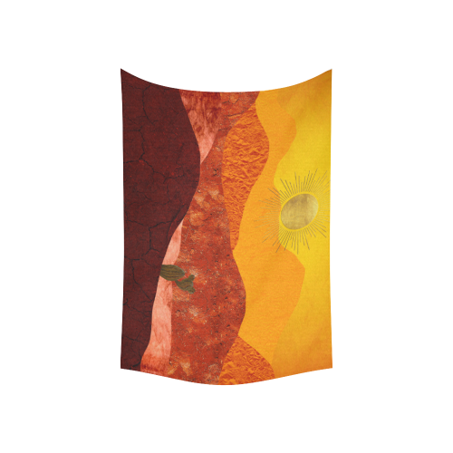 In The Desert Cotton Linen Wall Tapestry 60"x 40"