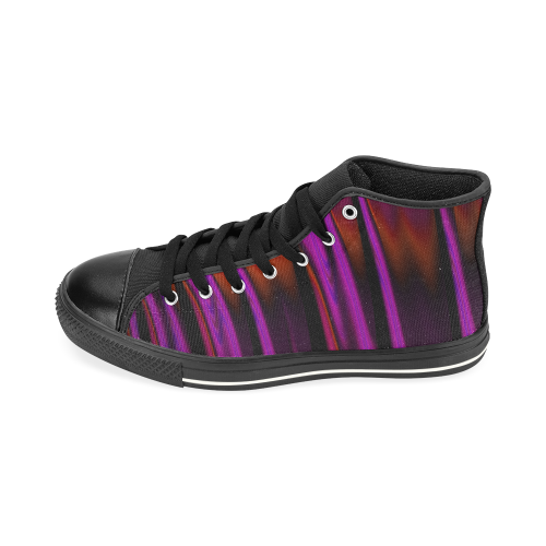 Sunset Waterfall Reflections Abstract Fractal High Top Canvas Women's Shoes/Large Size (Model 017)