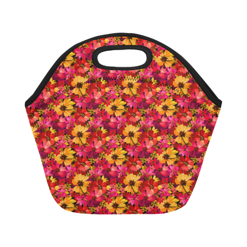 Flower Pattern Neoprene Lunch Bag/Small (Model 1669)