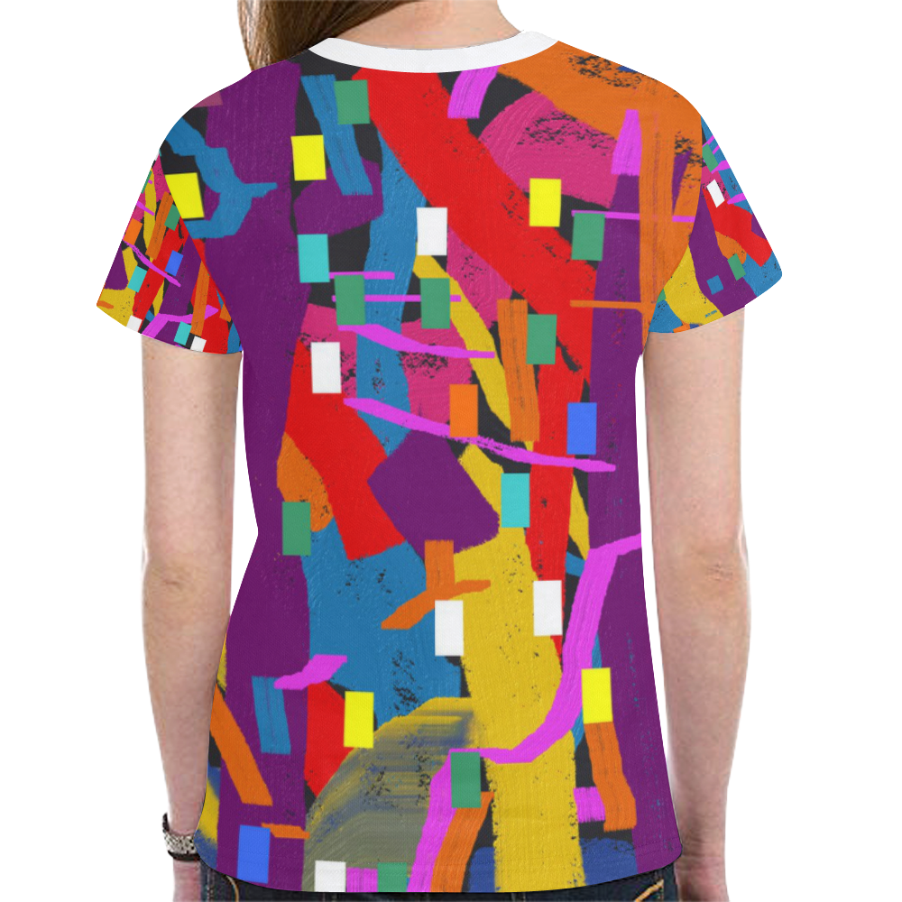 CONFETTI NIGHTS 2 New All Over Print T-shirt for Women (Model T45)