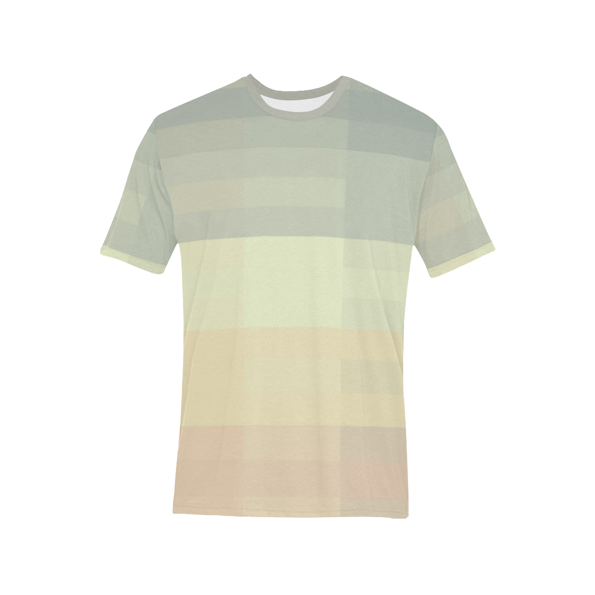 Like a Candy Sweet Pastels Pattern dark to light Men's All Over Print T-Shirt (Solid Color Neck) (Model T63)