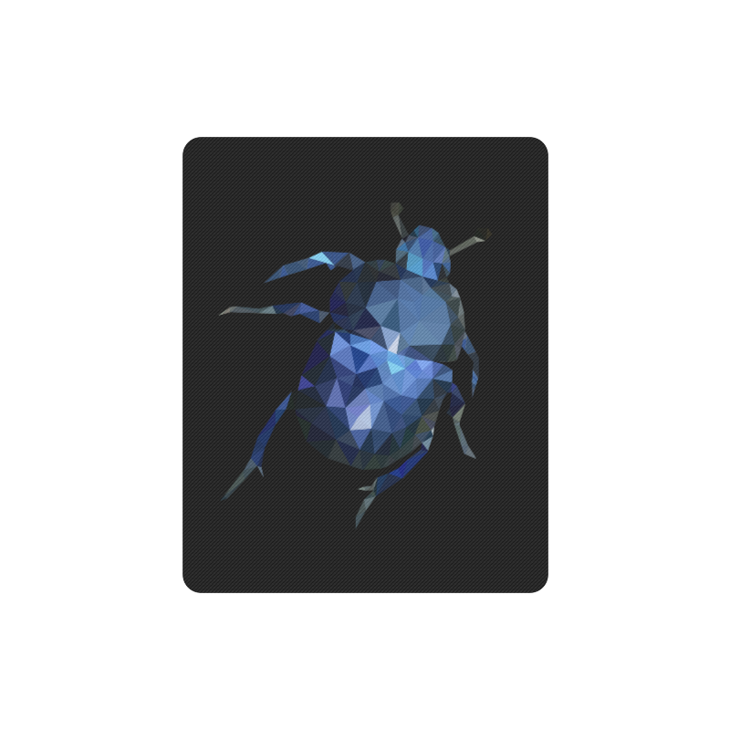 Low poly geometric blue bug Rectangle Mousepad