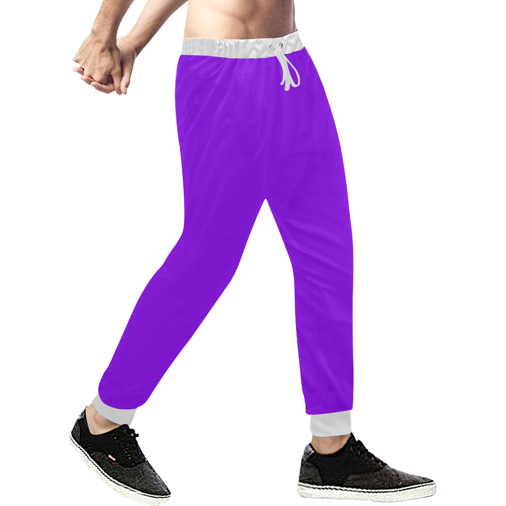 color electric violet Men's All Over Print Sweatpants (Model L11)