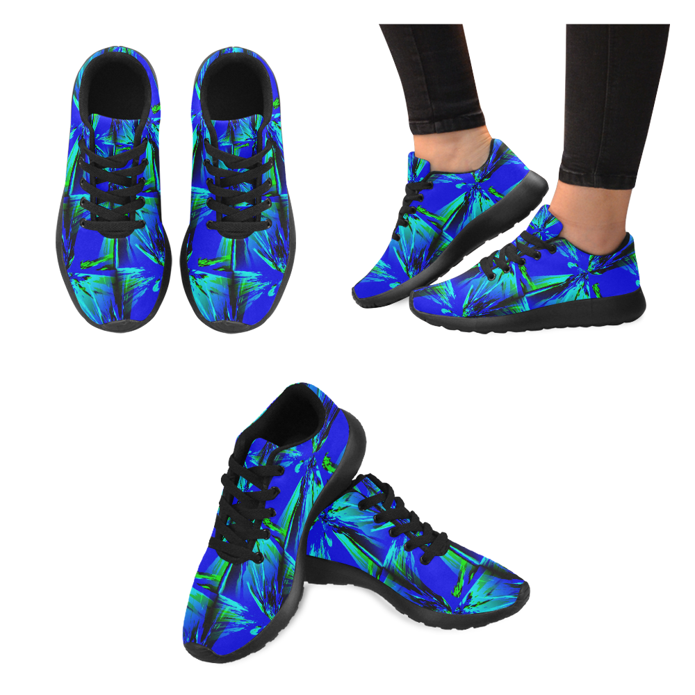 Intensive Blue Stars Pattern Women’s Running Shoes (Model 020)