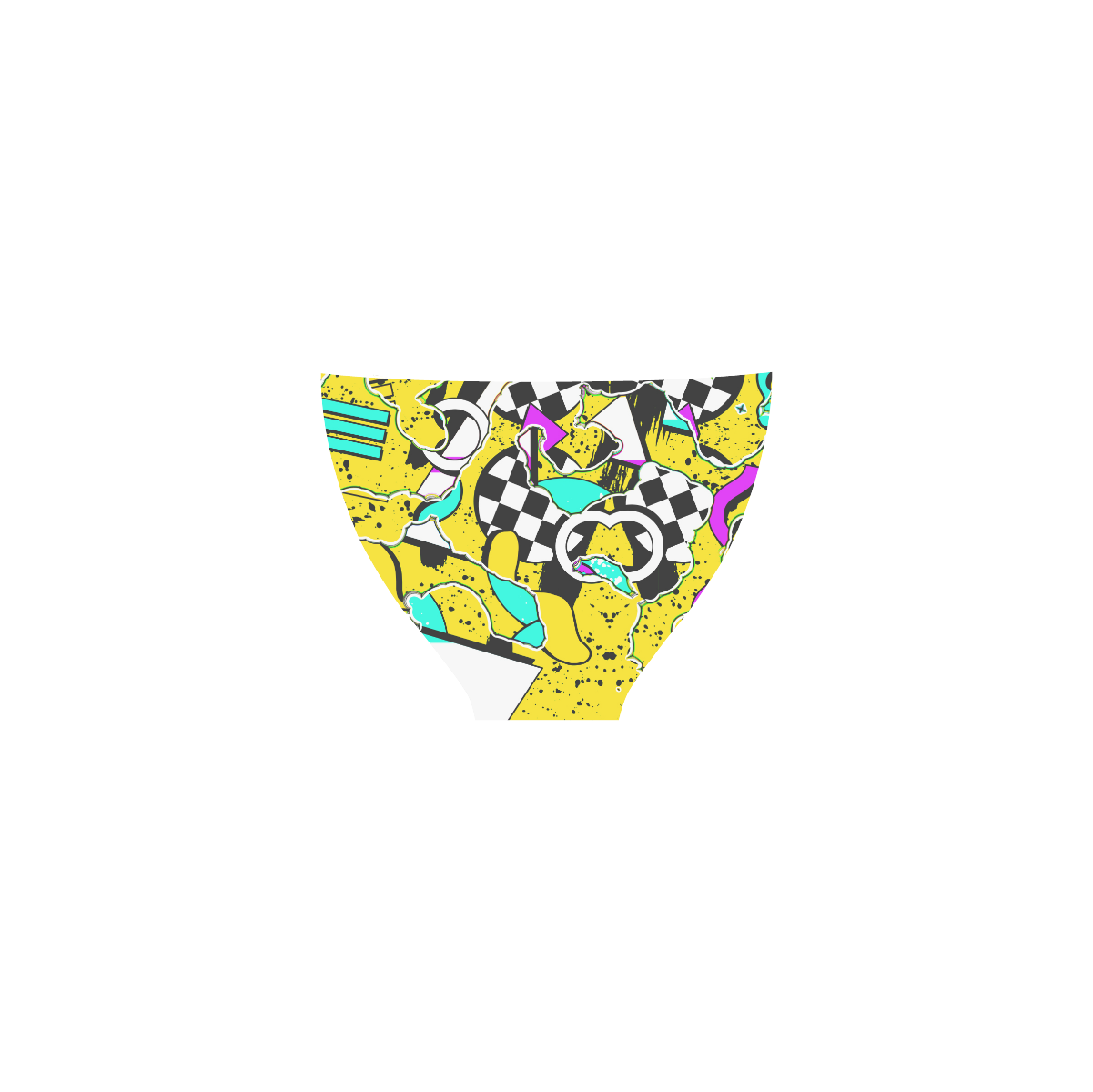 Shapes on a yellow background Custom Bikini Swimsuit (Model S01)