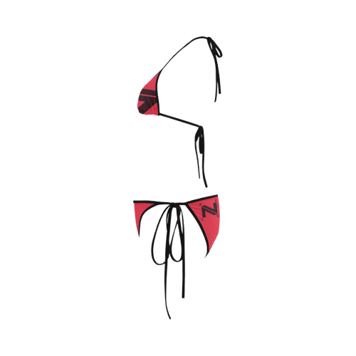 NUMBERS Collection LOGO Cherry Red/Black Custom Bikini Swimsuit