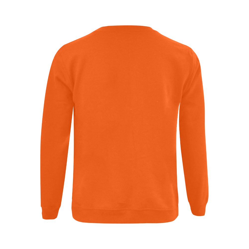 Break Dancing Blue on Orange Gildan Crewneck Sweatshirt(NEW) (Model H01)