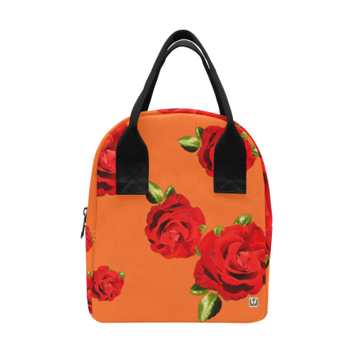 Fairlings Delight's Floral Luxury Collection- Red Rose Zipper Lunch Bag 53086b3 Zipper Lunch Bag (Model 1689)