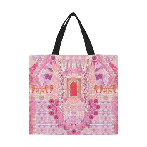 fiesta pink All Over Print Canvas Tote Bag/Large (Model 1699)