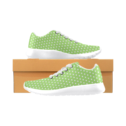 Polka Dot Pin Lime by Jera Nour Women's Running Shoes/Large Size (Model 020)