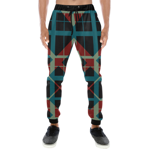 Classic style plaid pattern design Men's All Over Print Sweatpants (Model L11)