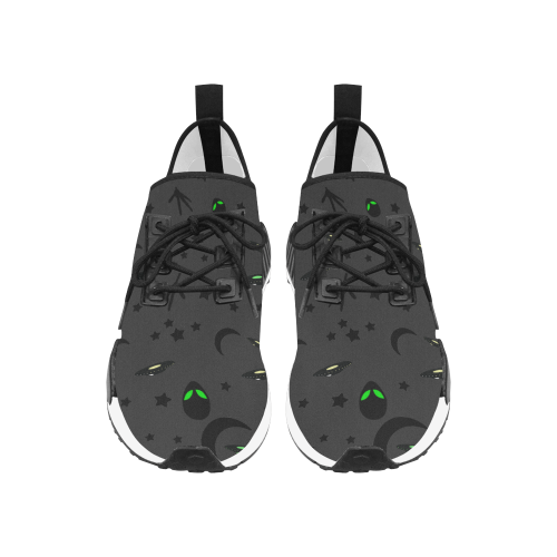 Alien Flying Saucers Stars Pattern (Black/Charcoal) Men’s Draco Running Shoes (Model 025)
