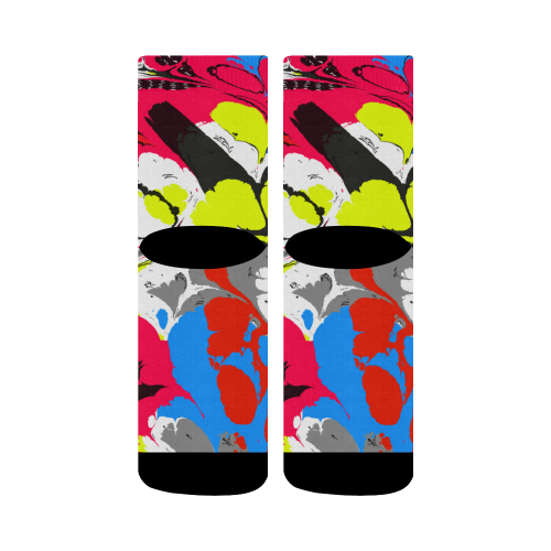 Colorful distorted shapes2 Crew Socks