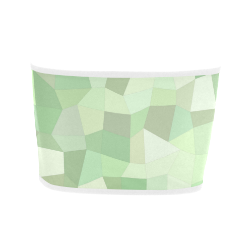 Pastel Greens Mosaic Bandeau Top