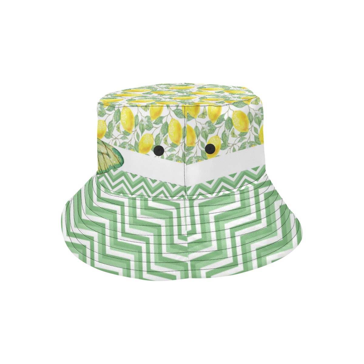Butterfly And Lemons All Over Print Bucket Hat