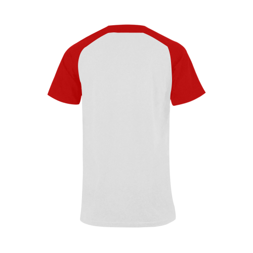 Finger Heart / Red Men's Raglan T-shirt Big Size (USA Size) (Model T11)