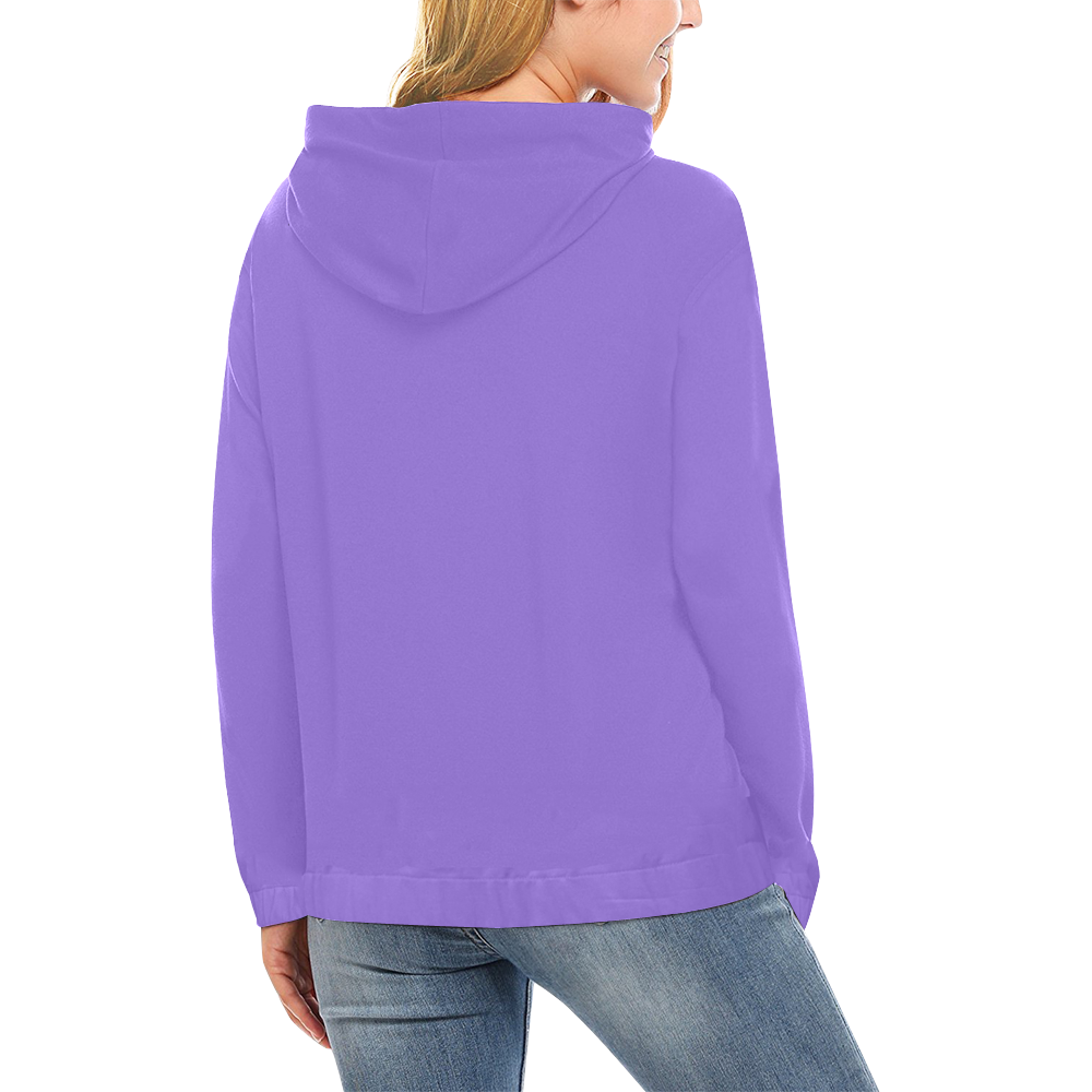 color medium purple All Over Print Hoodie for Women (USA Size) (Model H13)