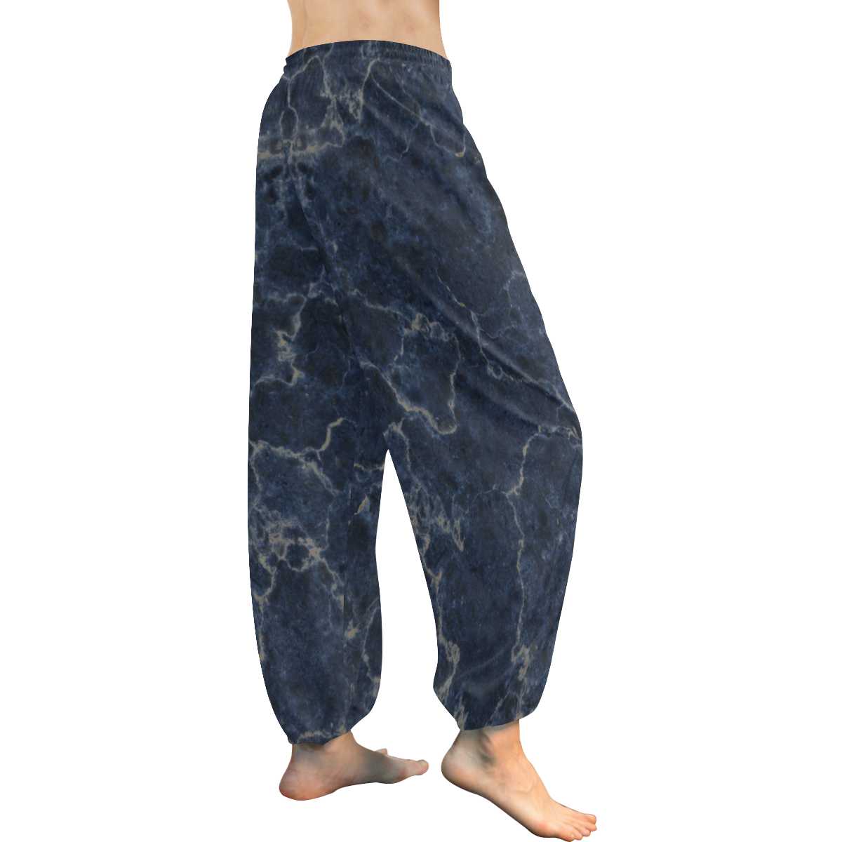 Marble Blue Women's All Over Print Harem Pants (Model L18)