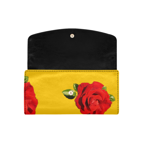 Fairlings Delight's Floral Luxury Collection- Red Rose Women's Flap Wallet 53086c3 Women's Flap Wallet (Model 1707)