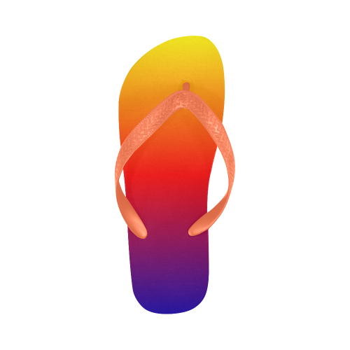 rainbow fade Flip Flops for Men/Women (Model 040)