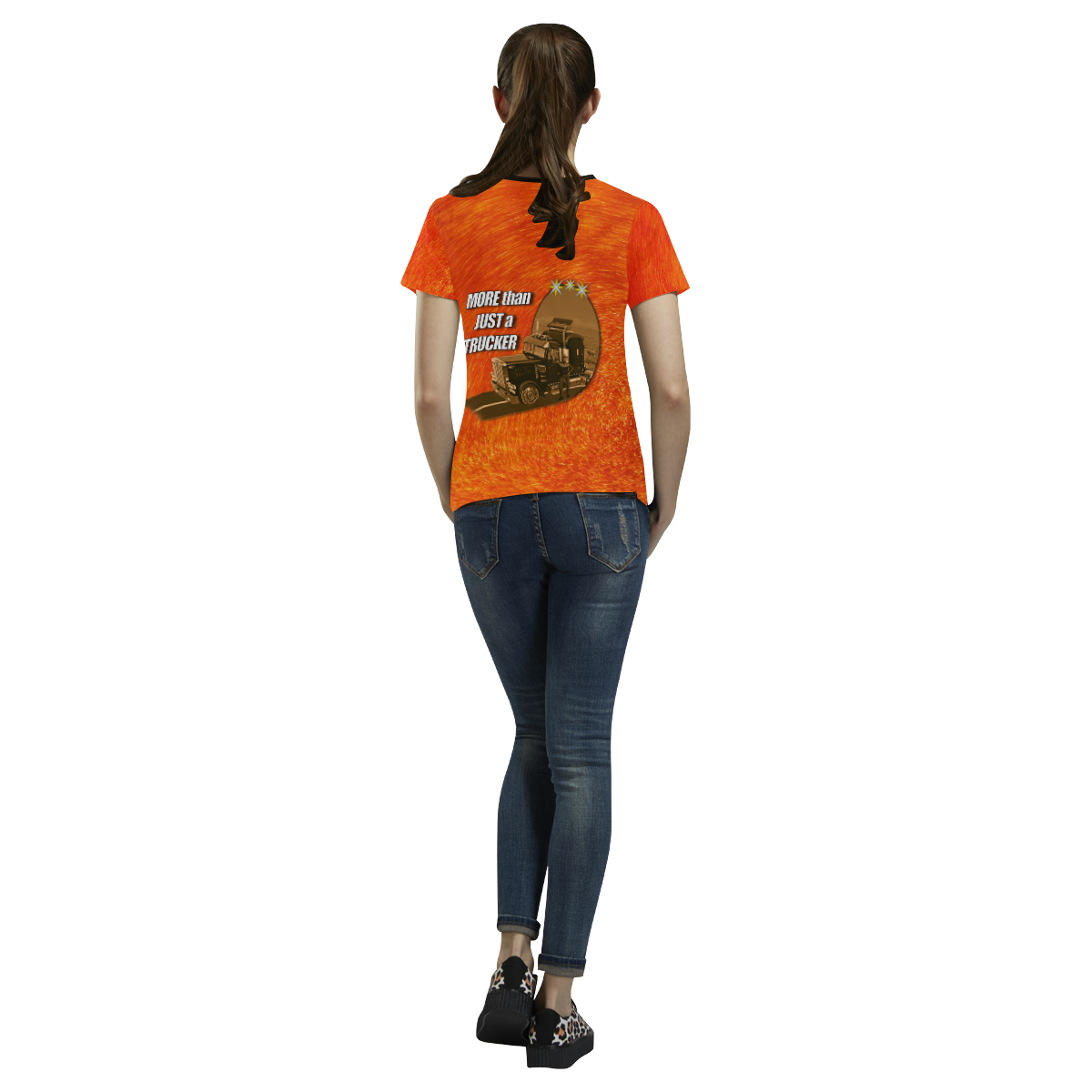 More than just a trucker All Over Print T-shirt for Women/Large Size (USA Size) (Model T40)