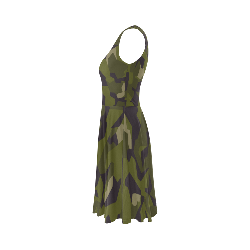 Swedish M90 woodland camouflage Sleeveless Ice Skater Dress (D19)