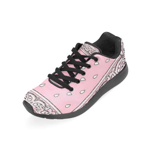 Pink Bandana Men-Black Men’s Running Shoes (Model 020)