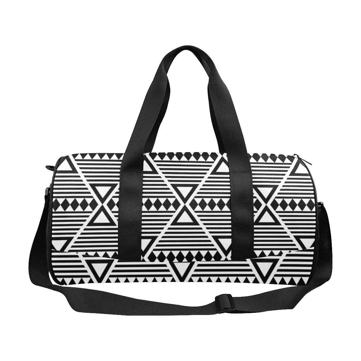 Black Aztec Tribal Duffle Bag (Model 1679)