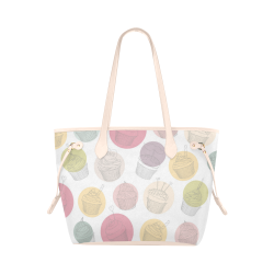 Colorful Cupcakes Clover Canvas Tote Bag (Model 1661)