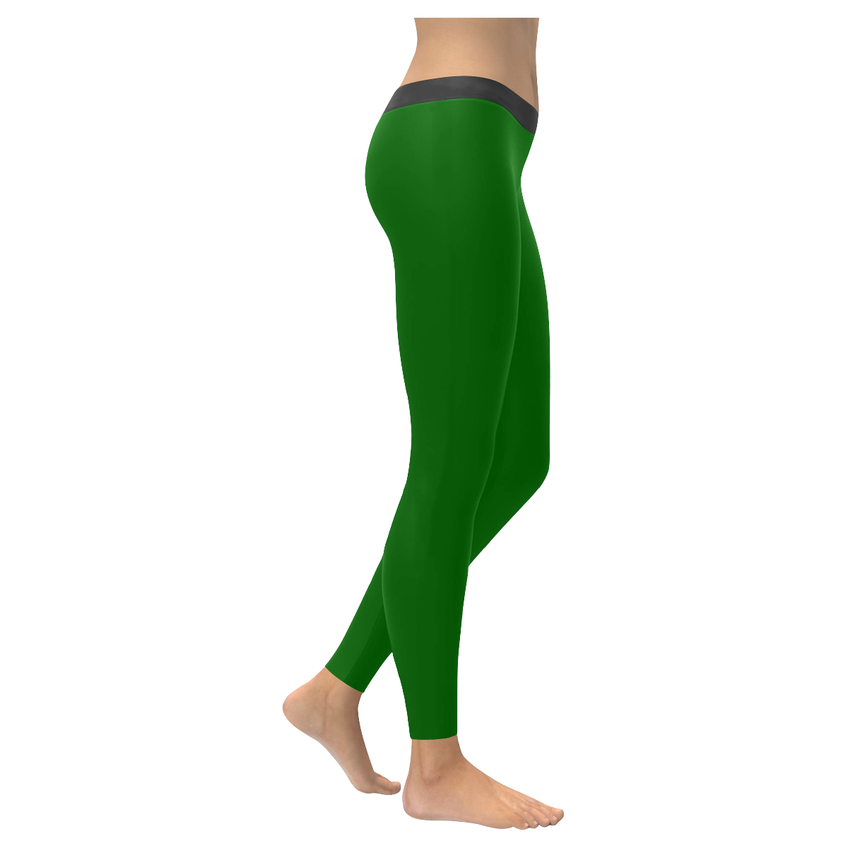 Japanese Sunset House Women's Dark Green Yoga & Sports Women's Low Rise Leggings (Invisible Stitch) (Model L05)