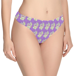 Lilac Christmas Thong Women's All Over Print Thongs (Model L30)