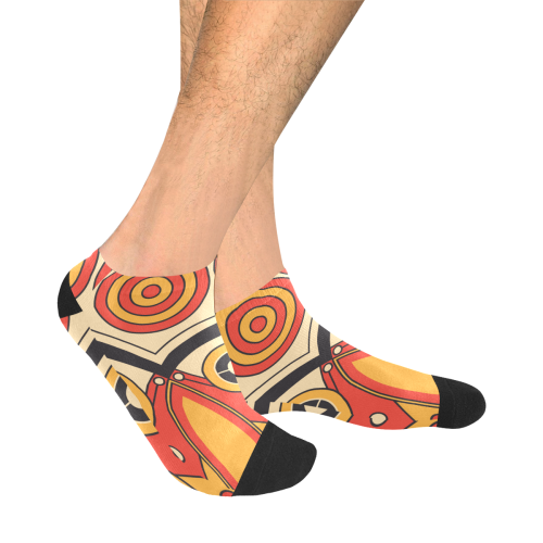 Geo Aztec Bull Tribal Men's Ankle Socks