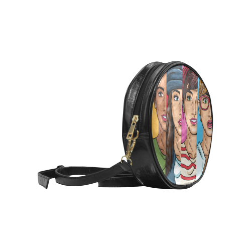 Women Pop Art Round Sling Bag (Model 1647)