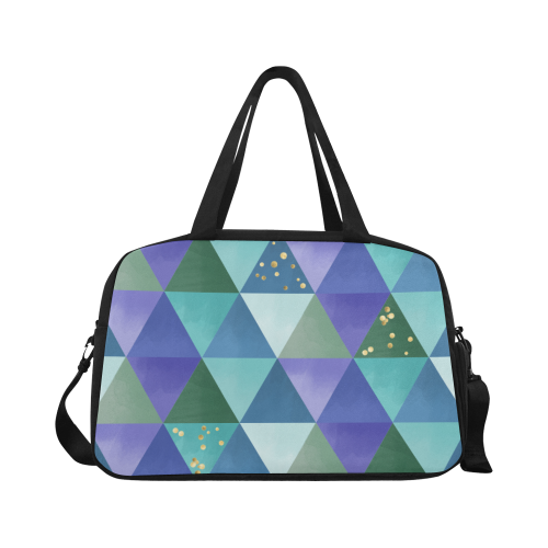 Triangle Pattern - Blue Violet Teal Green Fitness Handbag (Model 1671)