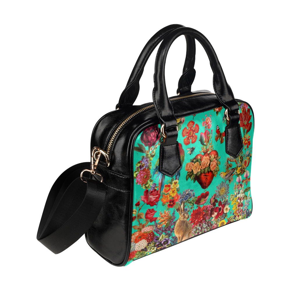 Corazon Turquoise Shoulder Handbag (Model 1634)