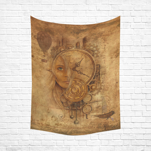 A Time Travel Of STEAMPUNK 1 Cotton Linen Wall Tapestry 60"x 80"