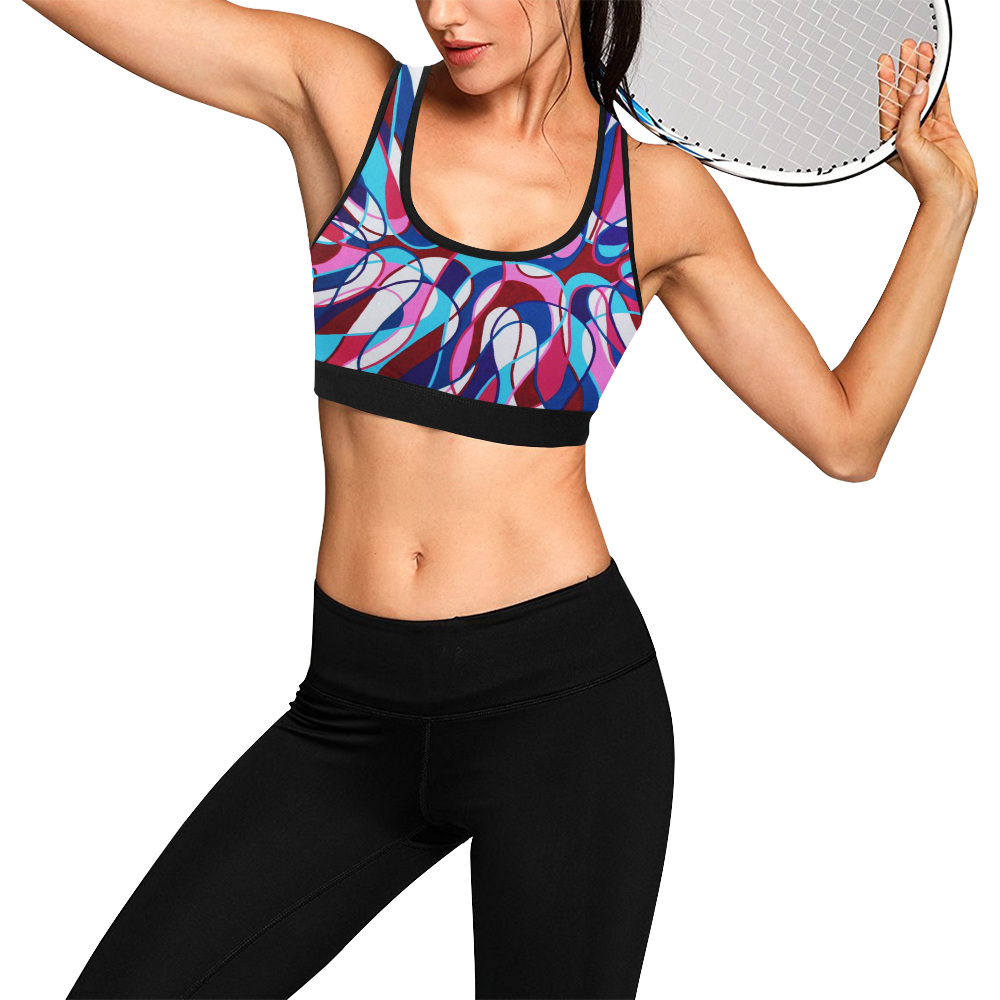Cotton Candy Women's All Over Print Sports Bra (Model T52)