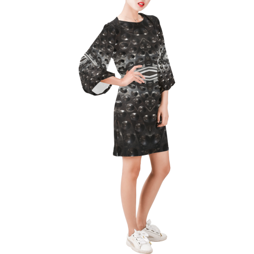 in the machine Bell Sleeve Dress (Model D52)