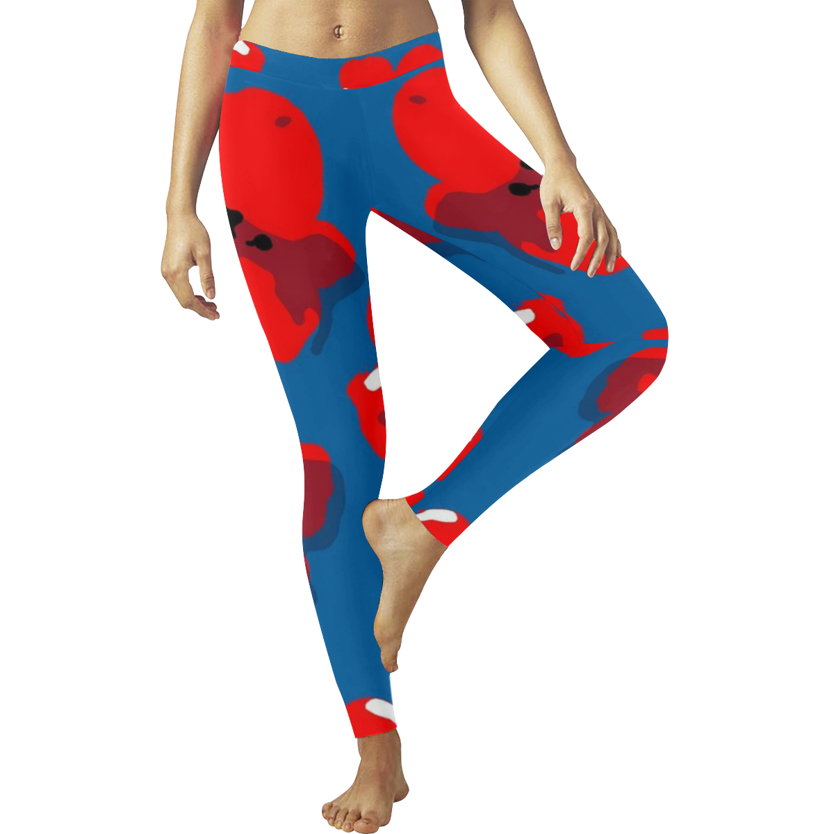 Eddie Toni women's leggings Women's Low Rise Leggings (Invisible Stitch) (Model L05)