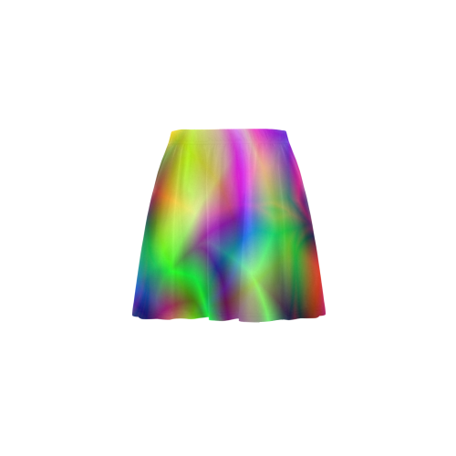 Electric Rainbow Mini Skating Skirt (Model D36)