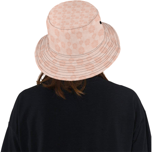 Wedding Day Pink Floral by Aleta All Over Print Bucket Hat